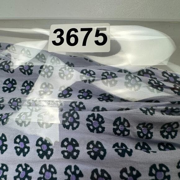 Madewell Top Womens Medium Purple Puff Sleeve Loose Button Front Preppy Whimsy - Picture 12 of 12